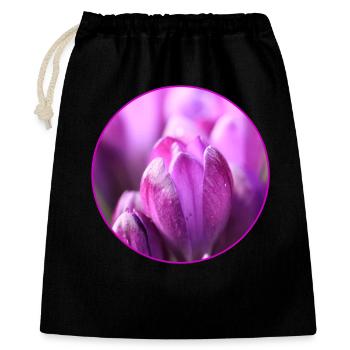 Crocus Crocus Fleurs violettes Crocus Bourgeon de crocus - Sac cadeau 40 x 50 cm - noir - Devant