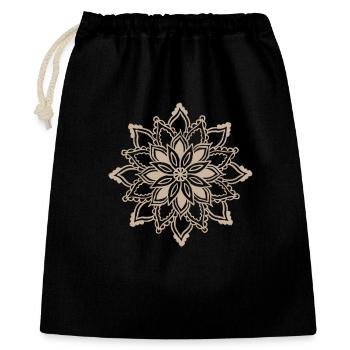 Beige Mandala Lace Pattern - Gift Bag 40 x 50 cm - black - Front