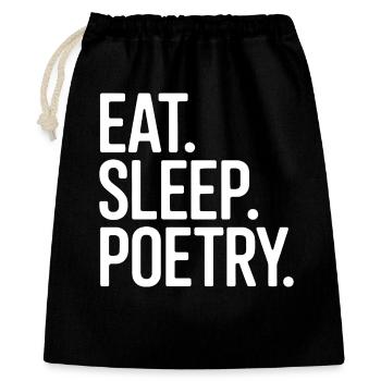 Eat Sleep Poetry Typography - Gift Bag 40 x 50 cm - black - Front