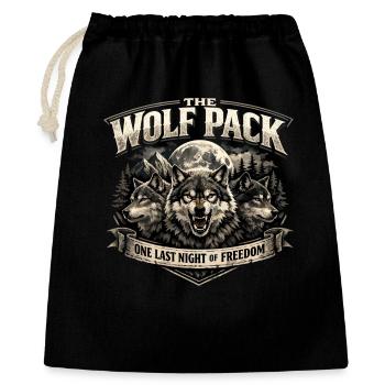 Wolfpack JGA: One Last Night of Freedom Emblem - Geschenkbeutel aus Baumwolle (40 x 50 cm) - Schwarz - Vorne