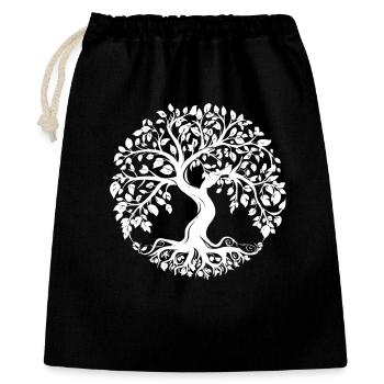 arbre de vie - Sac cadeau 40 x 50 cm - noir - Devant