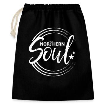 Northern Soul Badge Design - Geschenkbeutel aus Baumwolle (40 x 50 cm) - Schwarz - Vorne