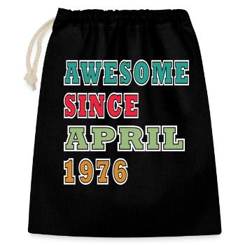 Awesome Since April 1976 - Gift Bag 40 x 50 cm - black - Front