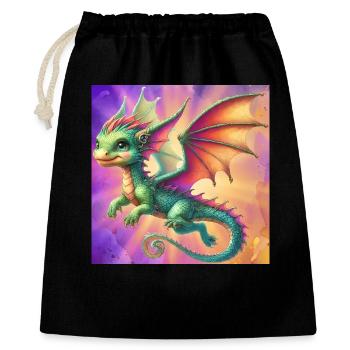 dragon - Gift Bag 40 x 50 cm - black - Front