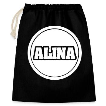 Alina en tant que légende - Sac cadeau 40 x 50 cm - noir - Devant