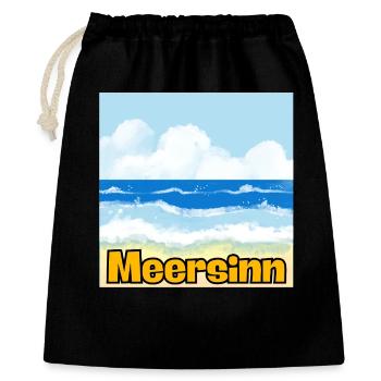MEERSINN – BEACH, HOLIDAY & SUN VIBES! 🏖️ - Gift Bag 40 x 50 cm - black - Front