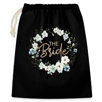 The Bride White Blue Floral Wreath - Gift Bag 40 x 50 cm - black - Front