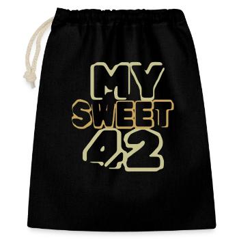 Age 42 - Gift Bag 40 x 50 cm - black - Front