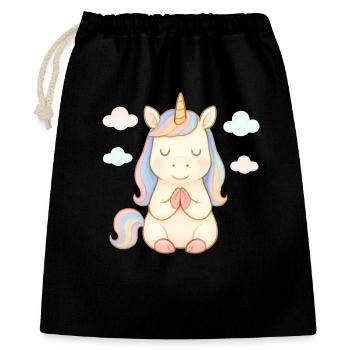 Pastel Unicorn in Prayer - Gift Bag 40 x 50 cm - black - Front