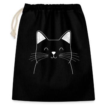 Croquis du chat - Sac cadeau 40 x 50 cm - noir - Devant