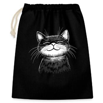 Croquis du chat - Sac cadeau 40 x 50 cm - noir - Devant