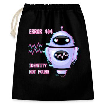 ERREUR 404 : Identité non trouvée - Sac cadeau 40 x 50 cm - noir - Devant