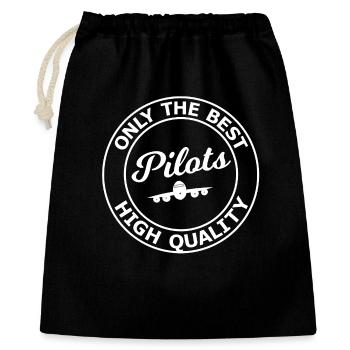 Seuls les meilleurs pilotes – la plus haute qualité - Sac cadeau 40 x 50 cm - noir - Devant