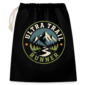 Ultra Trail Runner Scenic Mountain Badge - Gift Bag 40 x 50 cm - black - Front