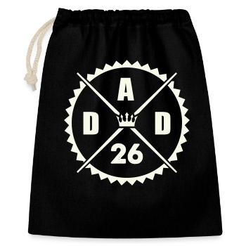 DAD 26 - Geschenkbeutel aus Baumwolle (40 x 50 cm) - Schwarz - Vorne