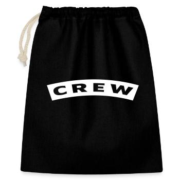 Crew curved Patch - Geschenkbeutel aus Baumwolle (40 x 50 cm) - Schwarz - Vorne