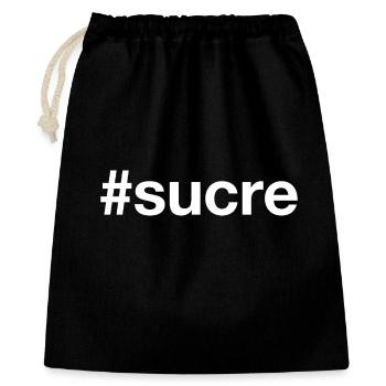 SUCRE Hashtag Bolivien - Geschenkbeutel aus Baumwolle (40 x 50 cm) - Schwarz - Vorne
