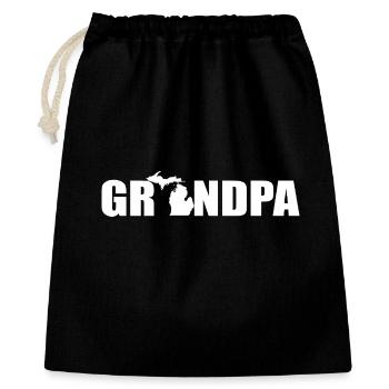 Grand-père Michigan Pride State Fête des Pères Drôle - Sac cadeau 40 x 50 cm - noir - Devant