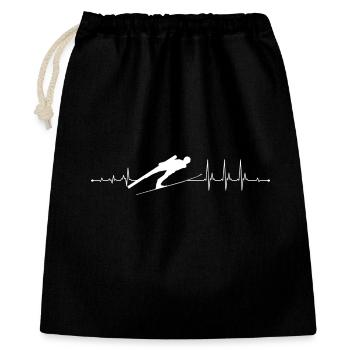 Heartbeat Sprint Silhouette - Geschenkbeutel aus Baumwolle (40 x 50 cm) - Schwarz - Vorne
