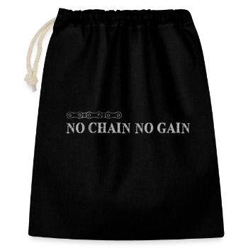 No Chain No Gain - Gift Bag 40 x 50 cm - black - Front