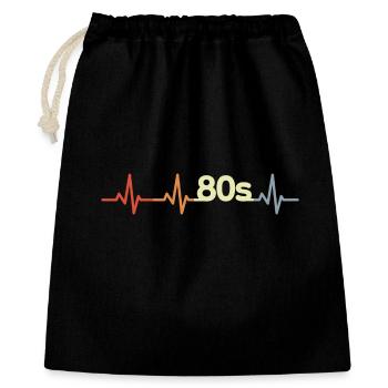 ECG des années 80 - Sac cadeau 40 x 50 cm - noir - Devant