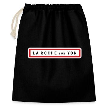 Panneau d'entrée de ville de La Roche-sur-Yon, Ven - Sac cadeau 40 x 50 cm - noir - Devant