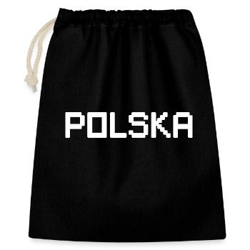POLSKA Poland - Geschenkbeutel aus Baumwolle (40 x 50 cm) - Schwarz - Vorne