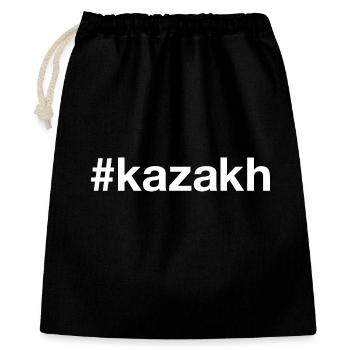 KAZAKH Kasachstan Hashtag - Geschenkbeutel aus Baumwolle (40 x 50 cm) - Schwarz - Vorne