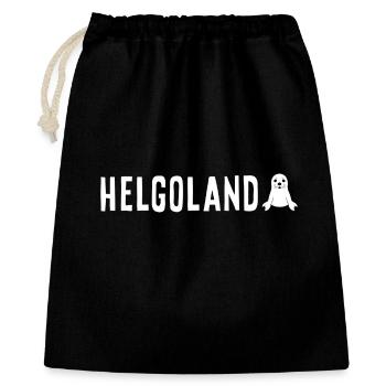 Helgoland Robbe - Geschenkbeutel aus Baumwolle (40 x 50 cm) - Schwarz - Vorne