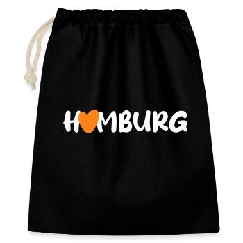 Hambourg coeur vecteur fan port touristique ville hanséatique - Sac cadeau 40 x 50 cm - noir - Devant