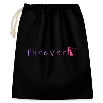 Forever Love Dancing Silhouette - Geschenkbeutel aus Baumwolle (40 x 50 cm) - Schwarz - Vorne