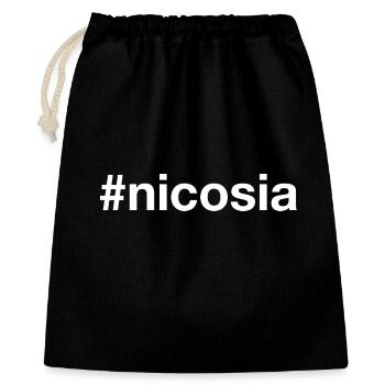 NICOSIA Hashtag Nikosia Cyprus Zypern - Geschenkbeutel aus Baumwolle (40 x 50 cm) - Schwarz - Vorne