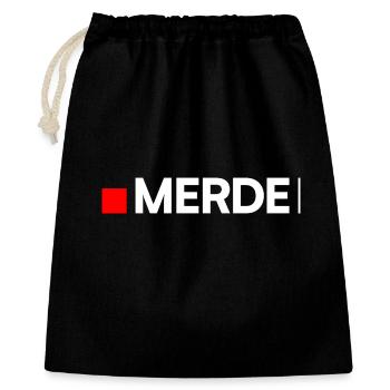 SHIT | Humor, minimalist reaction - Gift Bag 40 x 50 cm - black - Front