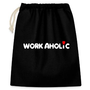 worker workaholic work - Gift Bag 40 x 50 cm - black - Front
