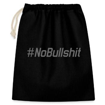 HASHTAG NO BULLSHIT #NoBullshit # No Bullshit - Geschenkbeutel aus Baumwolle (40 x 50 cm) - Schwarz - Vorne