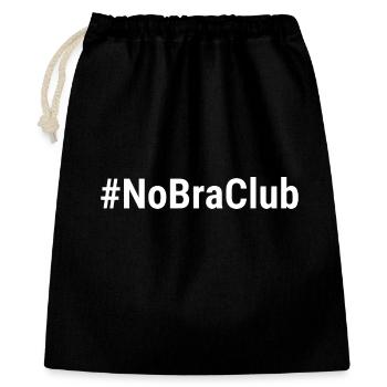 NoBraClub Blanc - Sac cadeau 40 x 50 cm - noir - Devant