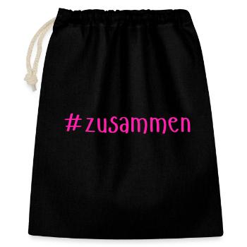 Zusammen stärker – Bold Statement Design - Geschenkbeutel aus Baumwolle (40 x 50 cm) - Schwarz - Vorne