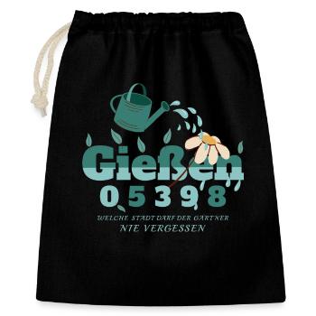 Gießen Hessen - Geschenkbeutel aus Baumwolle (40 x 50 cm) - Schwarz - Vorne