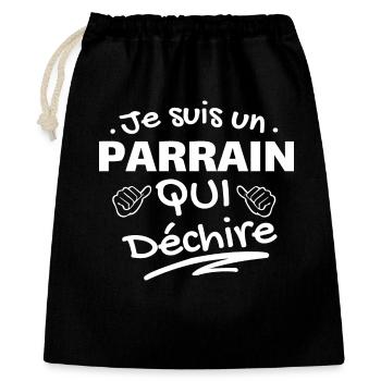 Humour et décontracté - Sac cadeau 40 x 50 cm - noir - Devant