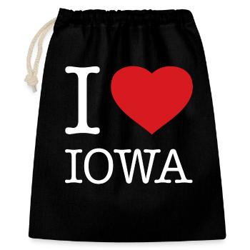 I LOVE IOWA - Gift Bag 40 x 50 cm - black - Front