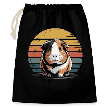 Guinea Pig Retro Sunset - Gift Bag 40 x 50 cm - black - Front