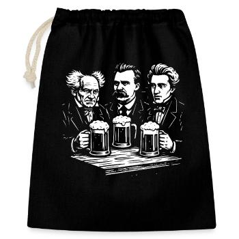 German philosophers pub  - Gift Bag 40 x 50 cm - black - Front