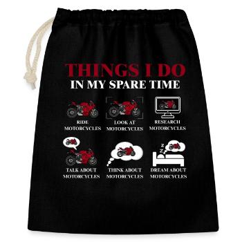 Choses que je fais pendant mon temps libre - Sac cadeau 40 x 50 cm - noir - Devant