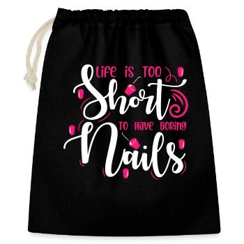 Designer de manucures Salon de manucure cosmétiques - Sac cadeau 40 x 50 cm - noir - Devant