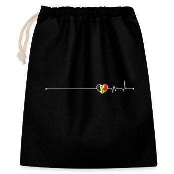 Drapeau Heartbeat belgium - Sac cadeau 40 x 50 cm - noir - Devant