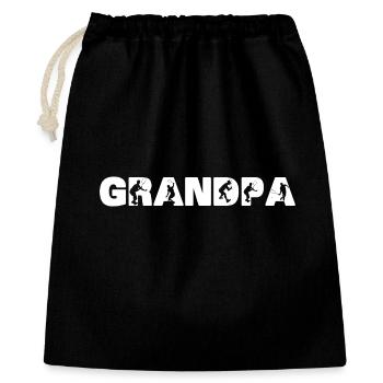 Funny Racquetball Grandpa Racquetball Grandpa Papa - Gift Bag 40 x 50 cm - black - Front