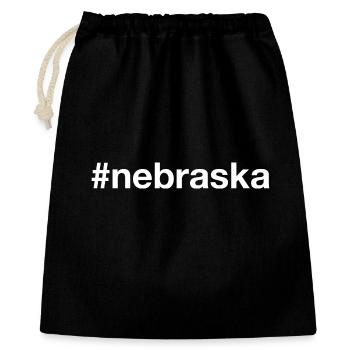 NEBRASKA State Hashtag - Gift Bag 40 x 50 cm - black - Front