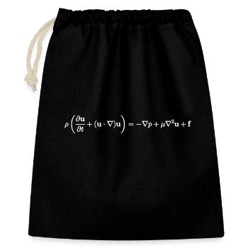 Équation de Navier Stokes : Mecha fluide de physique nerd - Sac cadeau 40 x 50 cm - noir - Devant
