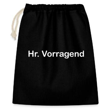 Hr. Vorragend - Geschenkbeutel aus Baumwolle (40 x 50 cm) - Schwarz - Vorne