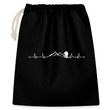 Bitte Design hochladen - Geschenkbeutel aus Baumwolle (40 x 50 cm) - Schwarz - Vorne